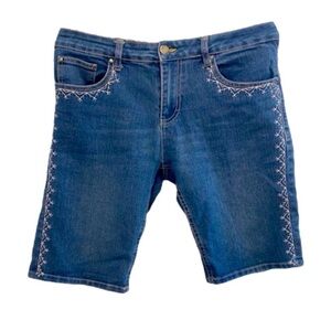 Blue Identity Bermuda Denim Shorts